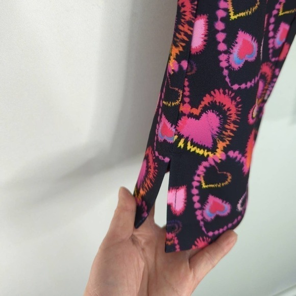 I.AM.GIA Womens Rylee Cropped Pants Black Pink Hearts Stretch XS - Picture 8 of 15